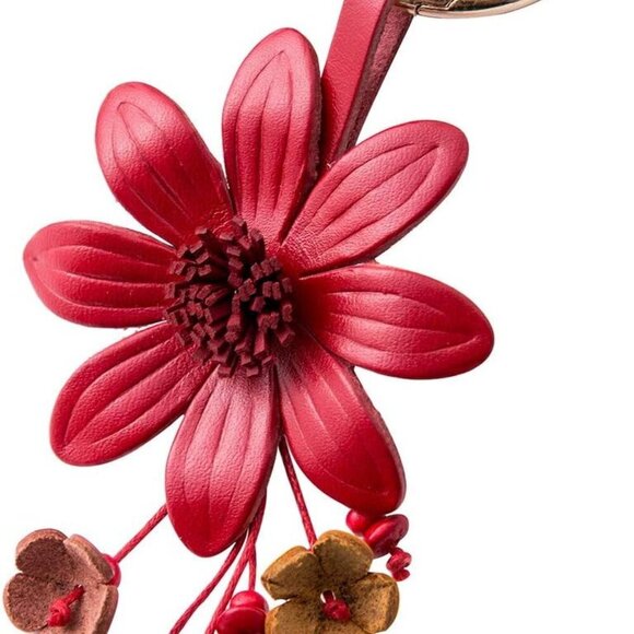 Accessories - Genuine Leather Flower Tassel Keychain Car Keyring Fob Boho Accessorie for Women